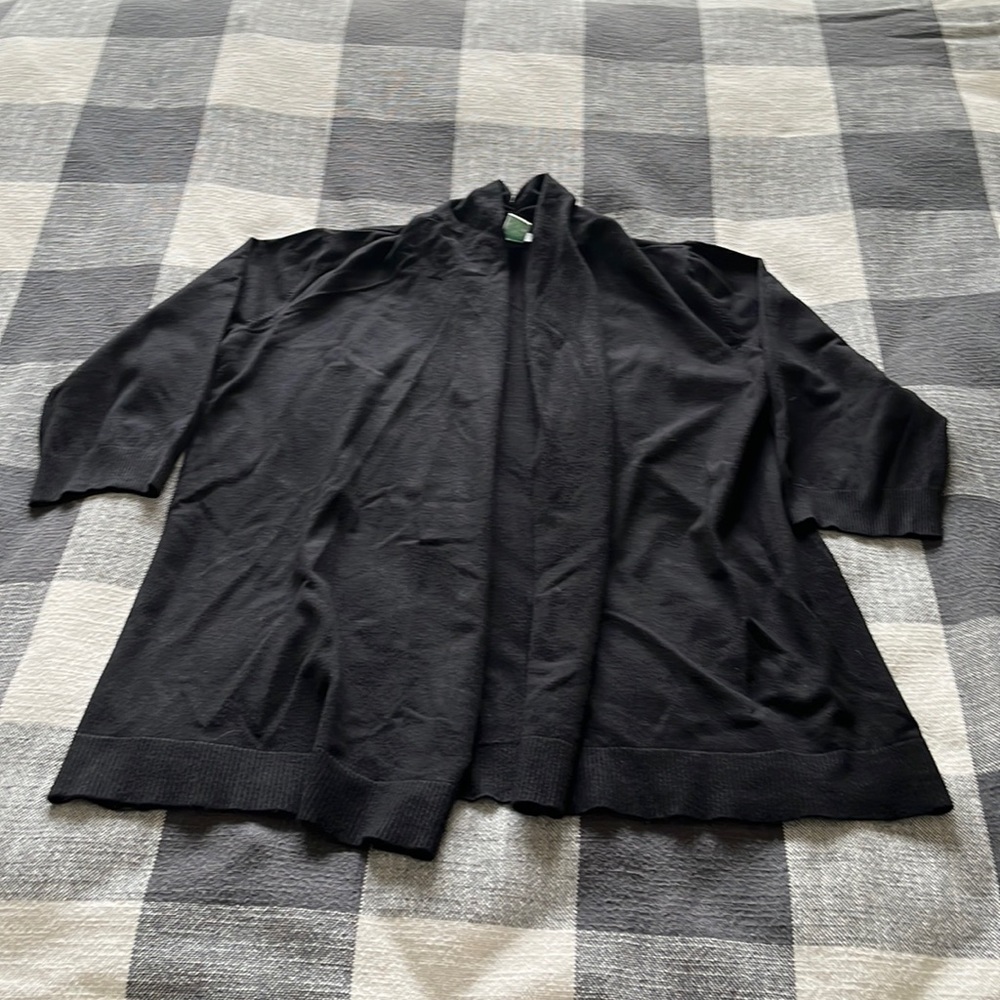 3/4 Sleeve Black Wrap